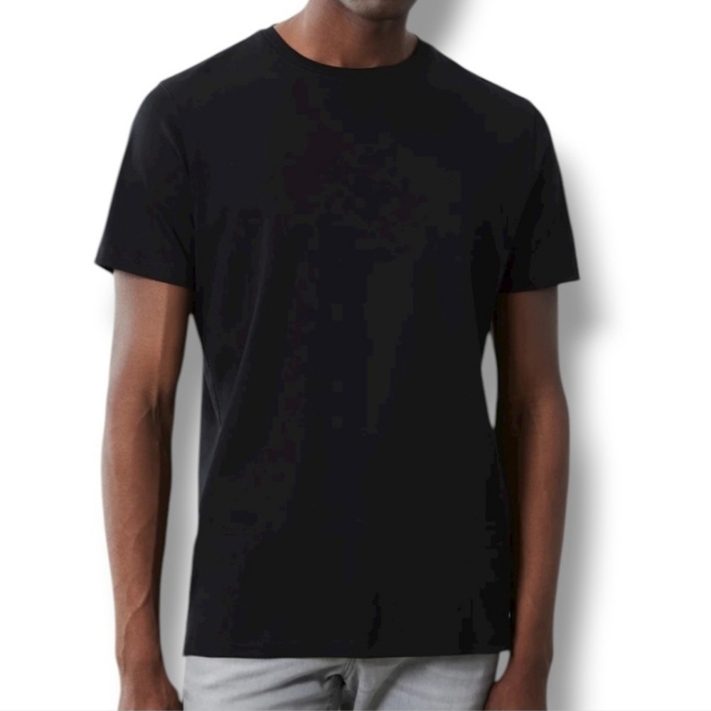 ROBERT BAKARETT Black Crewneck Bakarett Short Sleeve Shirt Size XL